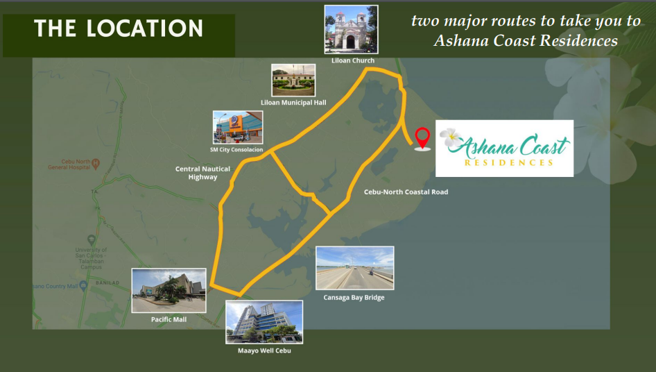 Ashana Coast Residences location map — Catarman, Liloan, Cebu