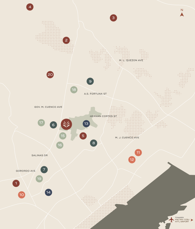 Shang Bauhinia Residences location map — Gov. Cuenco Ave. corner Bauhinia Drive, Kasambagan