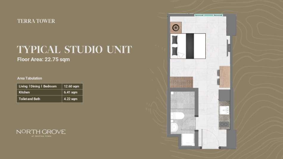 Terra Tower studio unit floor plan