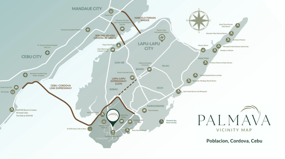 Palmava location map — Poblacion, Cordova, Cebu