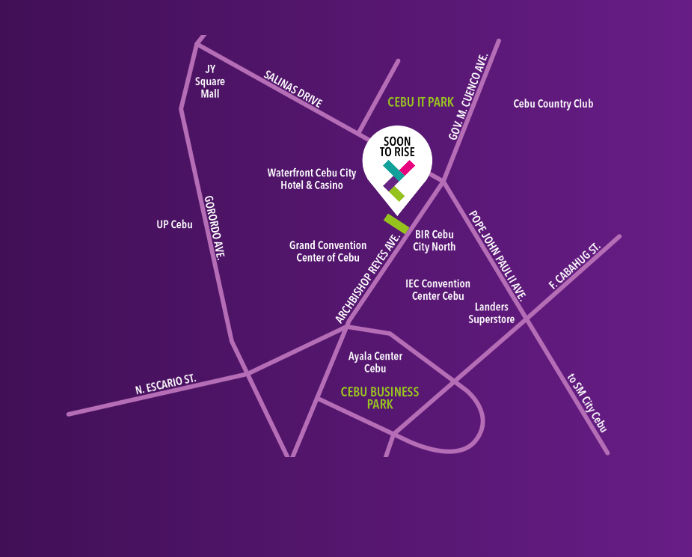 Vertex Central vicinity map — Archbishop Reyes Ave., Cebu City